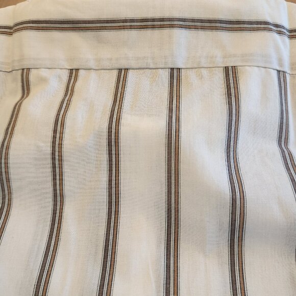 Botany 500 Shirt Vintage Button Down‎ Short Sleeve White Striped 17.5 NEW NWT - Picture 5 of 10